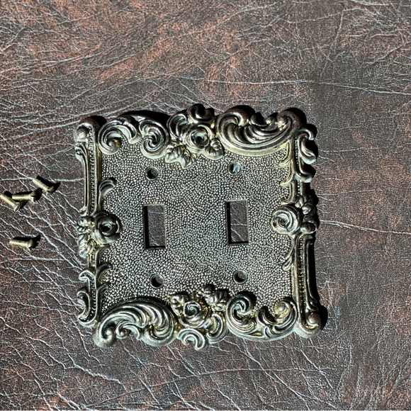 Amer Tac Metal Vintage Double Switch Plate Cover - Picture 1 of 2